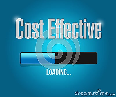 Cost effective loading bar sign concept Cartoon Illustration