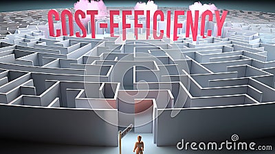 Cost efficiency and a complicated path to it Stock Photo