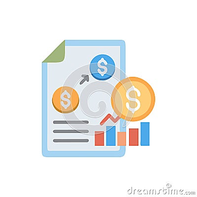 Cost Estimation Icon for Resource Allocation Stock Photo