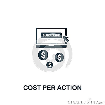 Cost Per Action CPA icon. Creative element design from content icons collection. Pixel perfect Cost Per Action icon for web design Stock Photo