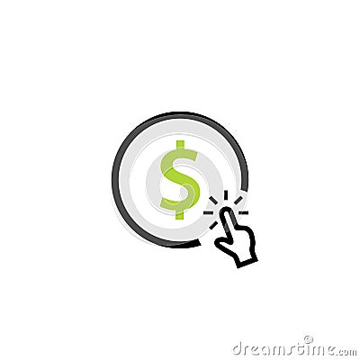 Cost per click icon Vector Illustration