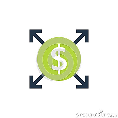 Cost price expansion icon Vector Illustration