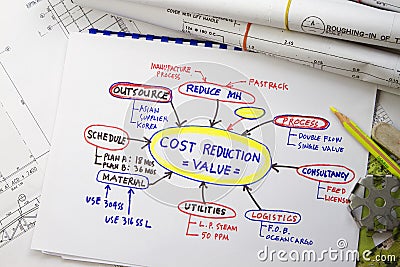 Cost reduction Stock Photo