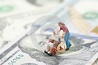 Cost of retirement living, health insurance or medical industry Stock Photo