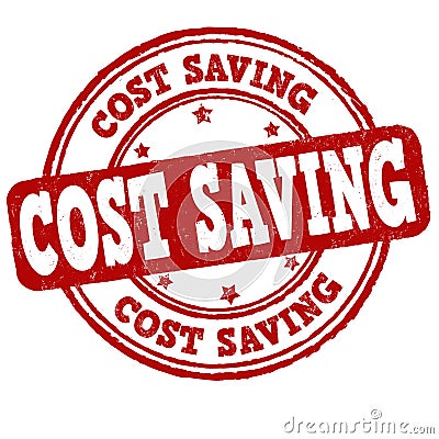 Cost saving grunge rubber stamp Vector Illustration