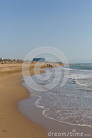 Beautiful natural beach between Torre La mata and Guardamar de Segura Costa Blanca Spain Editorial Stock Photo