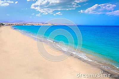 Costa Calma beach of Jandia Fuerteventura Stock Photo