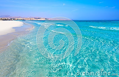 Costa Calma beach of Jandia Fuerteventura Stock Photo