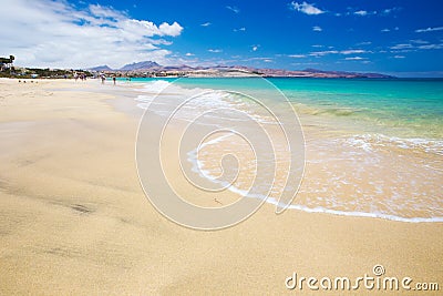 Costa calma beach on Jandia peninsula, Fuerteventura, Canary Islands Stock Photo