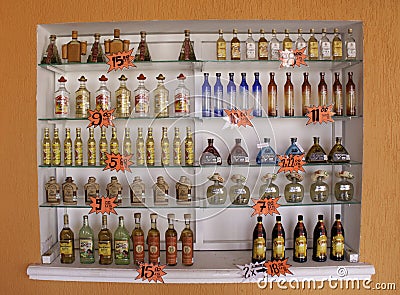 Costa Maya Mexico - Lots of Tequila!!! Editorial Stock Photo