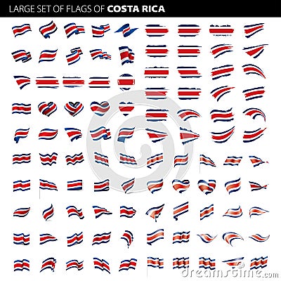 Costa Rica flag, vector illustration Vector Illustration