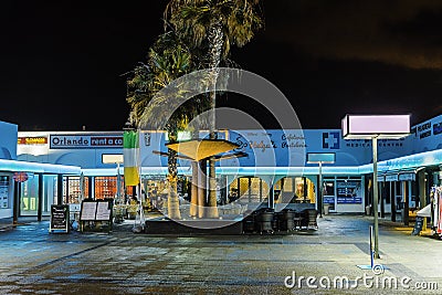 Costa Teguise at night Editorial Stock Photo