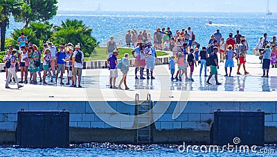 Costal Croatia scenic view during summer day Editorial Stock Photo