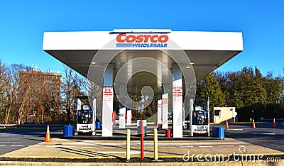 Costco Gasoline Gas Station Editorial Stock Photo