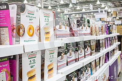 Costco gift certs Editorial Stock Photo