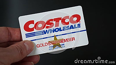 Costco Membership Card Editorial Stock Photo