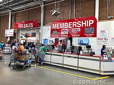 Costco Wholesale Shopping Club. Editorial Stock Photo