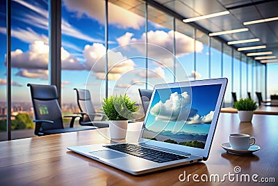 CostEffective Cloud Computing Solutions Secure Remote Data Access and Storage for Businesses Stock Photo