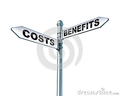 Costs Benefits Dilemma Stock Photo