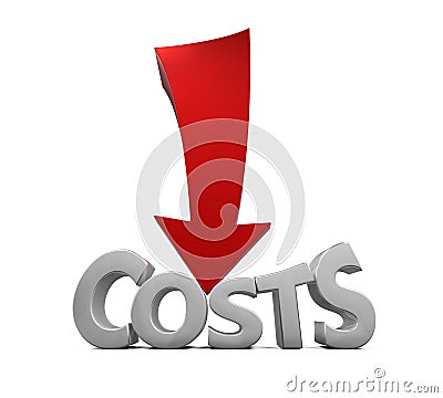 Costs Reduction Concept Stock Photo