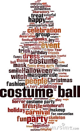 Costume ball word cloud Vector Illustration