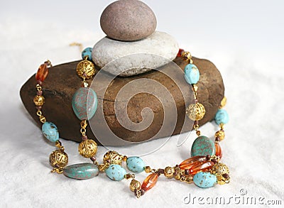 Costume Jewelry Necklace Stock Photo