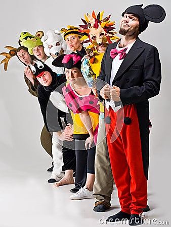 Costumed Characters Stock Photo
