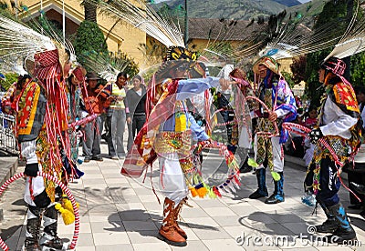 Costumed Peruvian Dancers Editorial Stock Photo