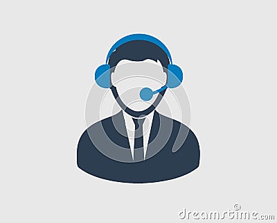 Costumer service icon. Vector Illustration