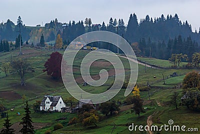 Cosy evening in Carpathians. Summer landscape in mountains. Ukraine, Europe Stock Photo