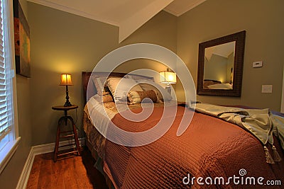 Cosy modern bedroom Stock Photo