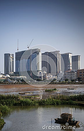 Cotai strip casino resorts view from taipa in macau china Editorial Stock Photo