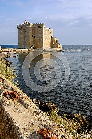 Cote d'Azur, the Lerins Islands : fortified monastery of abbey S Stock Photo