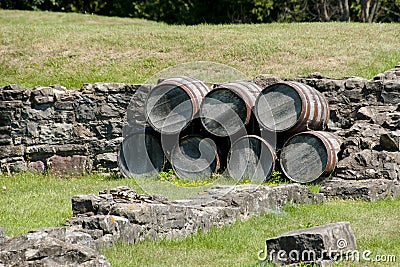 Coteau Du Lac Historic Military Fortifications - Quebec - Canada Stock Photo