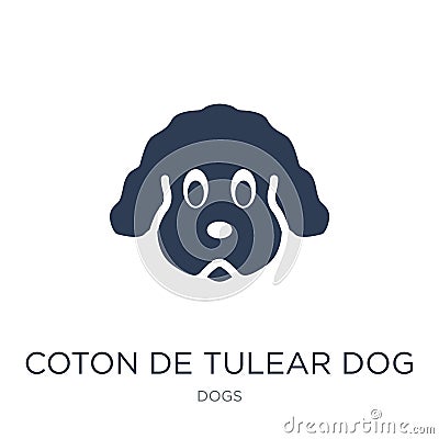 Coton De Tulear dog icon. Trendy flat vector Coton De Tulear dog Vector Illustration