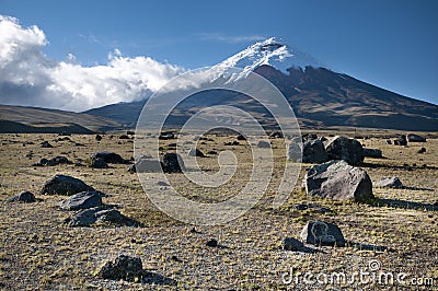 Cotopaxi volcano in ecuador Stock Photo