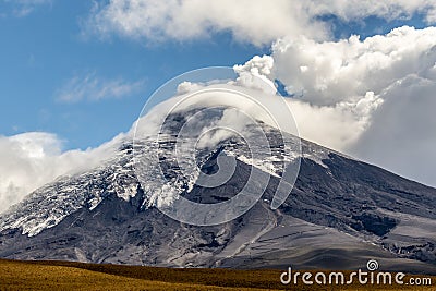 Cotopaxi volcano in eruptions Stock Photo
