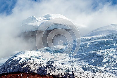 Cotopaxi Volcano Glacier Stock Photo