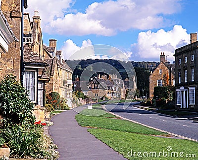Cotswold cottages, Broadway. Editorial Stock Photo