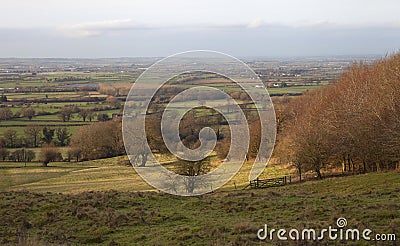 Cotswold landscape in winter Stock Photo