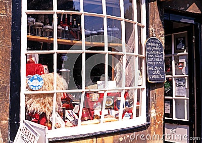 Cotswold shop window, Chipping Campden. Editorial Stock Photo