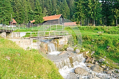 Cottage in busteni, romania Stock Photo