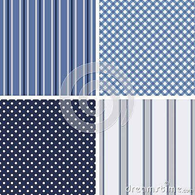 Cottage chic patterns Vector Illustration