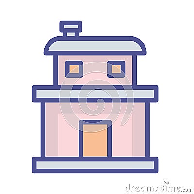 Cottage Isolated Vector icon which can easily modify or edit Vector Illustration