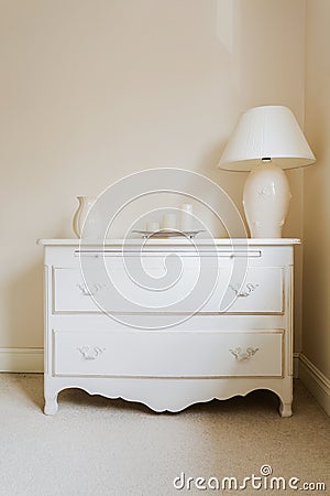 Cottage style chest of drawers Stock Photo