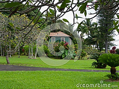 Cottage style home in Maui Hawaii Stock Photo