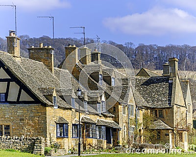 Cottages broadway Stock Photo