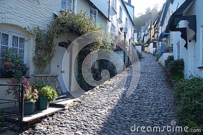 Cottages at Clovelly Stock Photo