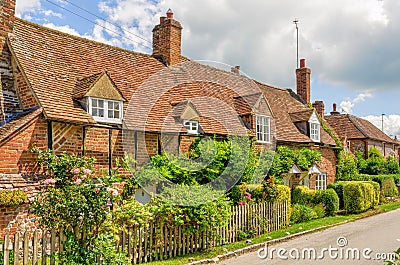 Cottages of Turville, Buckinghamshire, England Stock Photo