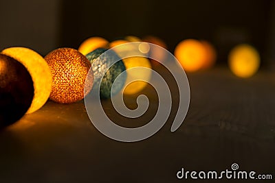 Cotton ball lights used to decorate in Christmas festival. Chris Stock Photo